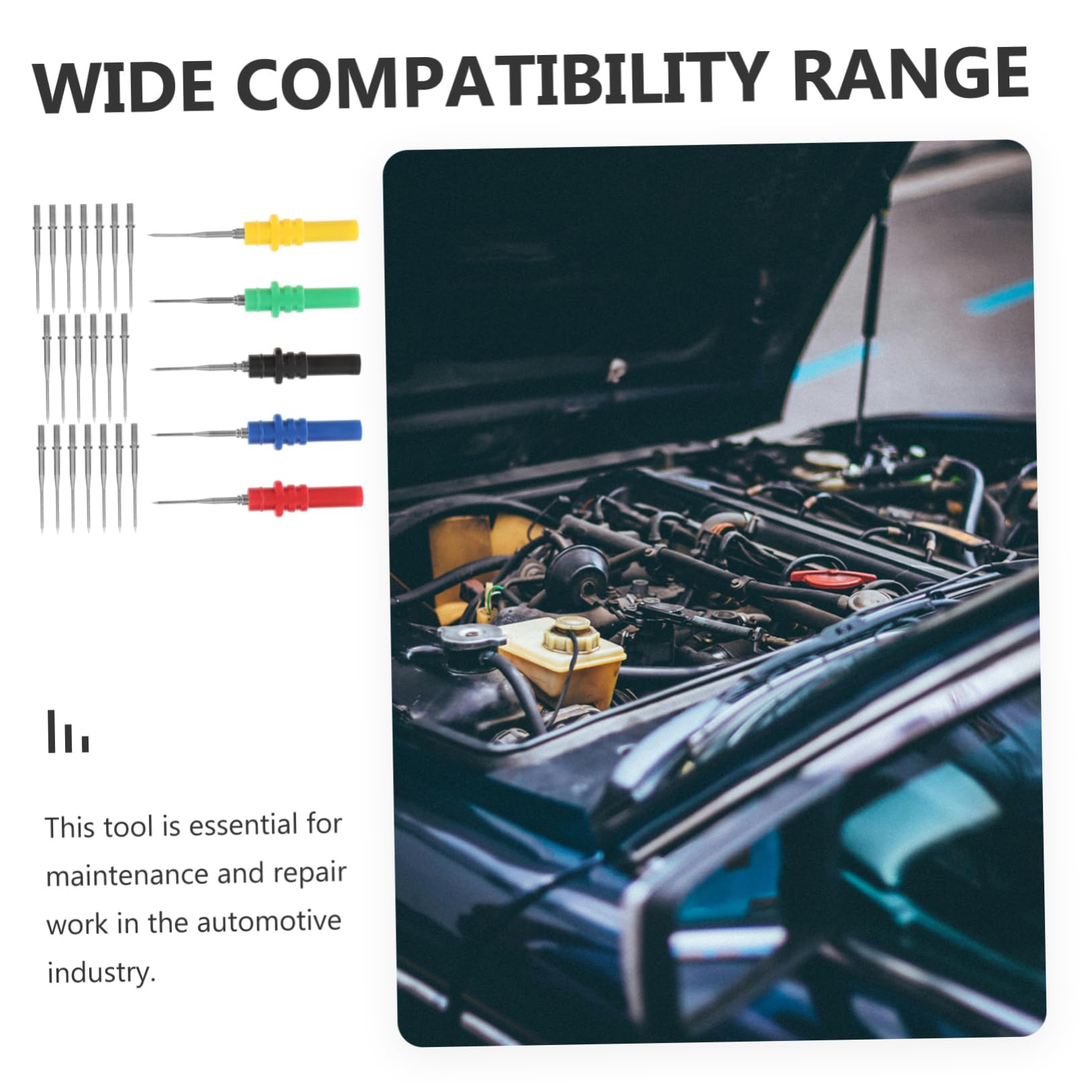 4sets Probes per Test di Isolamento Auto di Strumenti di Riparazione e Diagnostica Elettrica Probe Punta Sottile per Test Non Distruttivi di Circuiti e Cavi
