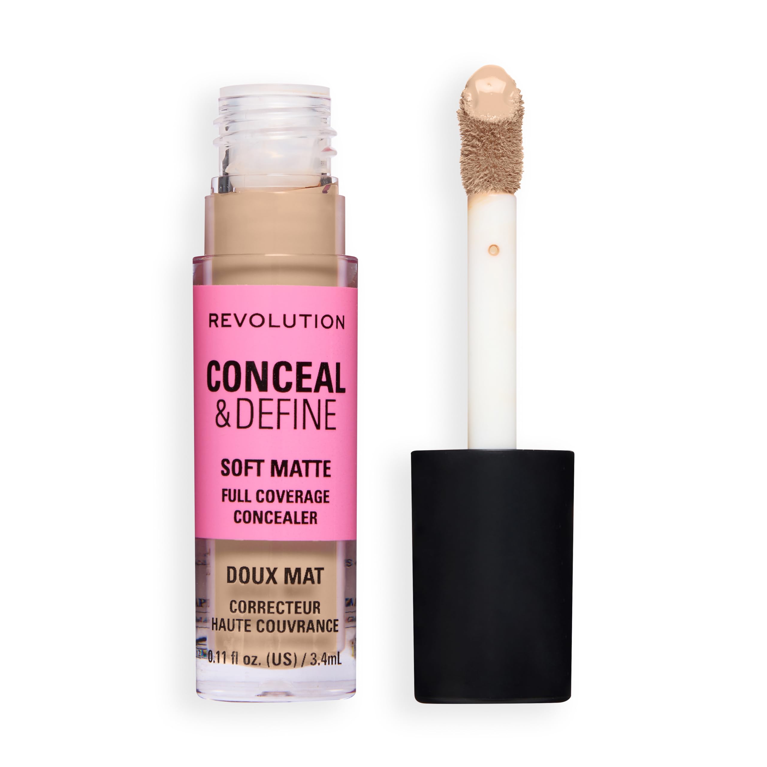 Revolution Conceal & Define Full Coverage Concealer, C10N Medium or Tan