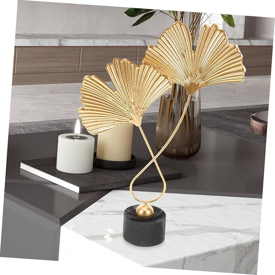 シンプルな芸術置物金属鉄芸装飾イチョウの葉の装飾