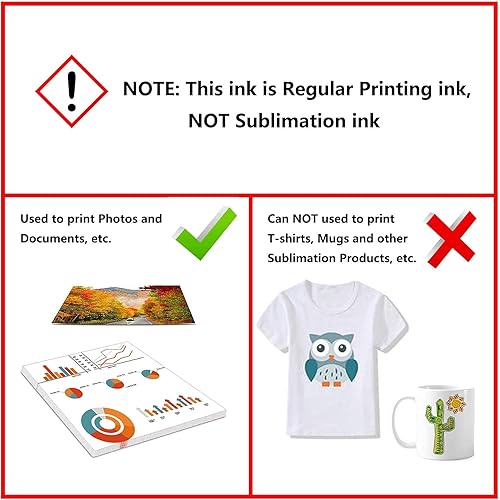 Miniatura 3 de Tinta de repuesto de tinta de impresión regular compatible para WF-3520 WF-3530 WF-3540 WF-7010 WF-7510 WF-7520 60 545 630 633 635 645 840 845 435