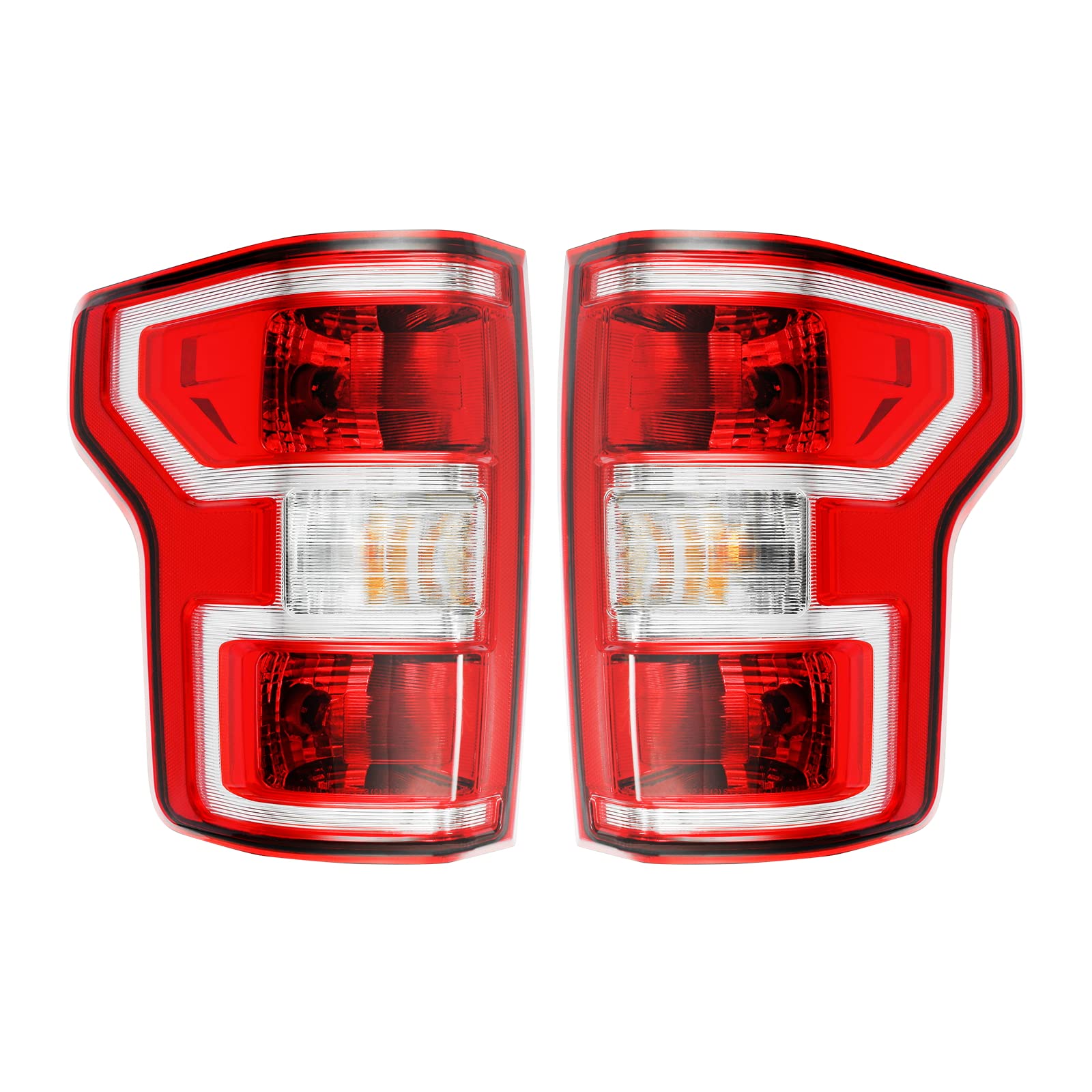 GORWARE Tail Light Assembly Pair of LH & RH Taillight Compatible with 2018-2020 Ford F-150 TailLight Pickup Truck Rear Brake Lamp Red Lens Housing - Left & Right Side
