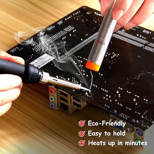 Miniatura 8 de LDK Kit de soldador electrónico actualizado Juego completo de 60 W y 110 V herramienta de soldadura de temperatura ajustable con 5 puntas diferentes