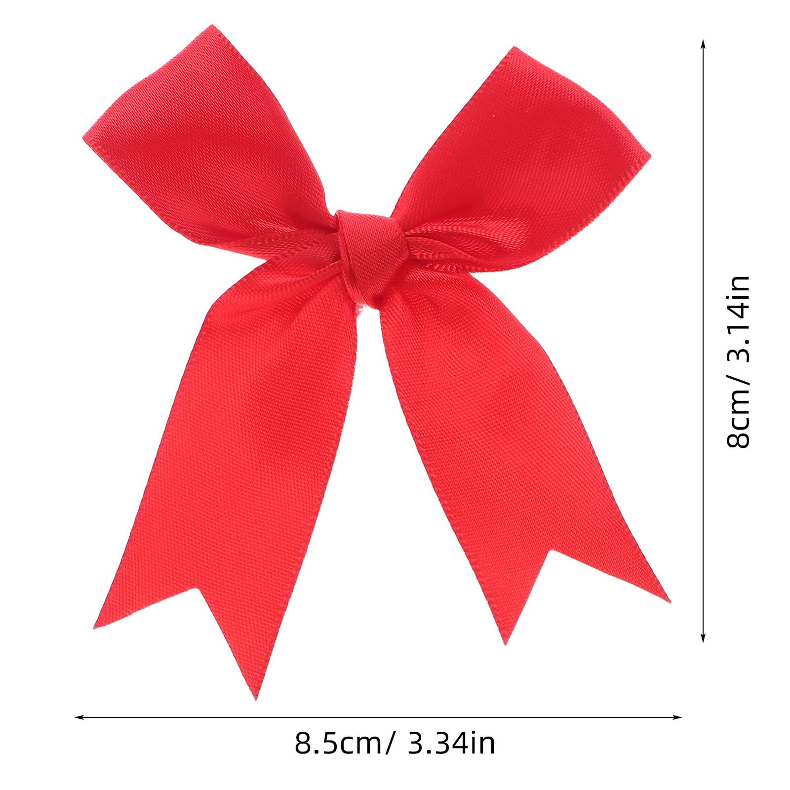 Healeved 250 Stück Rote Kleiner Schleife aus Polyester für Hochzeitsschleifen Dekoration und Tortendekoration Handgefertigt Strapazierfähig für Candy Tasche Verpackung und Partydeko