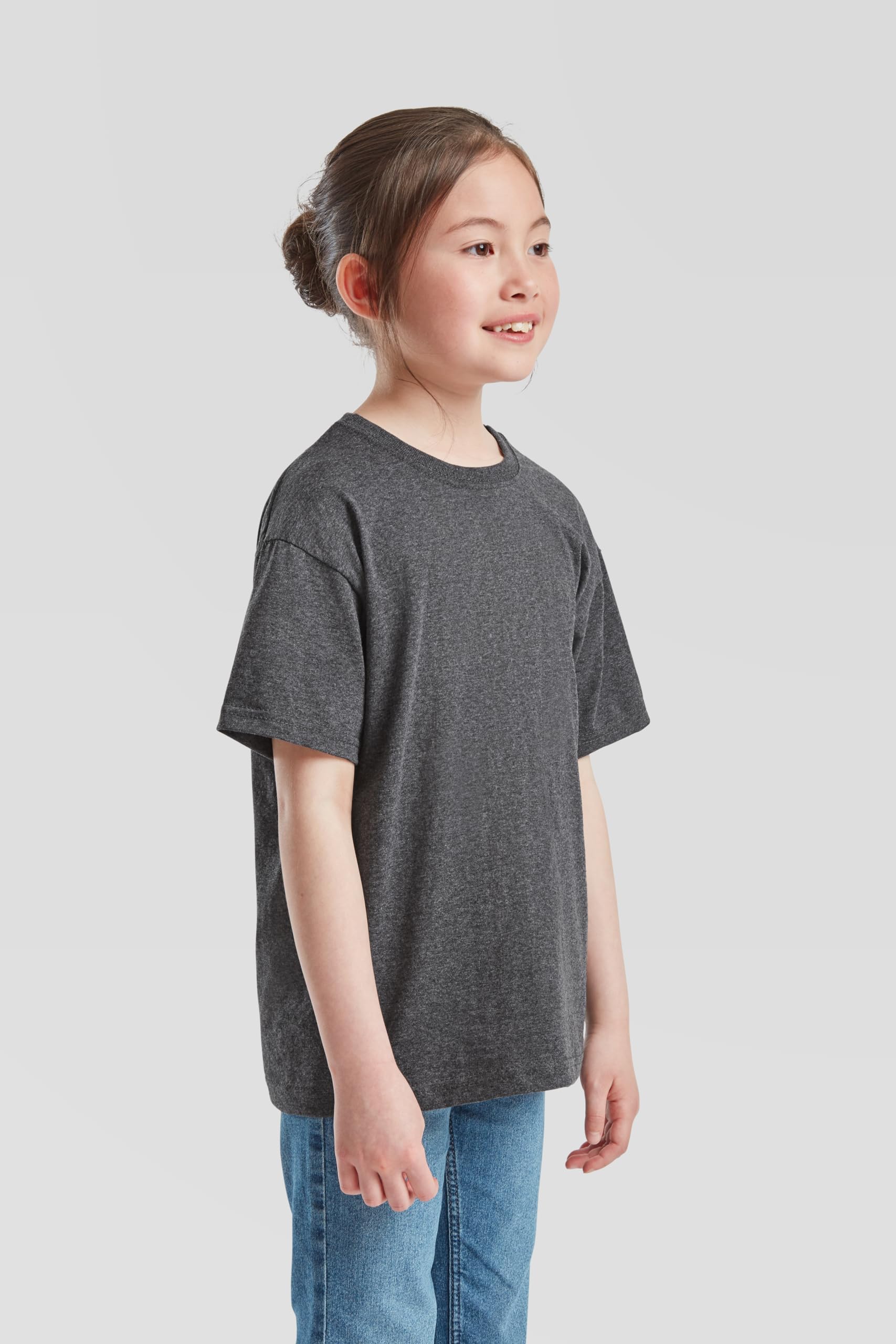 Fruit of the Loom Pack de 10 unidades Kids Valueweight T | Camiseta infantil de algodón 100%, resistente, cuello redondo, para escuela y ocio, incluye bolsa de tela MyShirt
