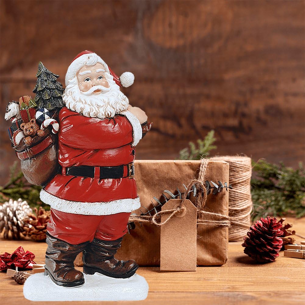 Figurine De Père Noël Debout, 1 Pièce, Statues De Père Noël en Résine, Ornement De Père Noël, Sculpture De Nick, Décorations De Centres De Table De Noël