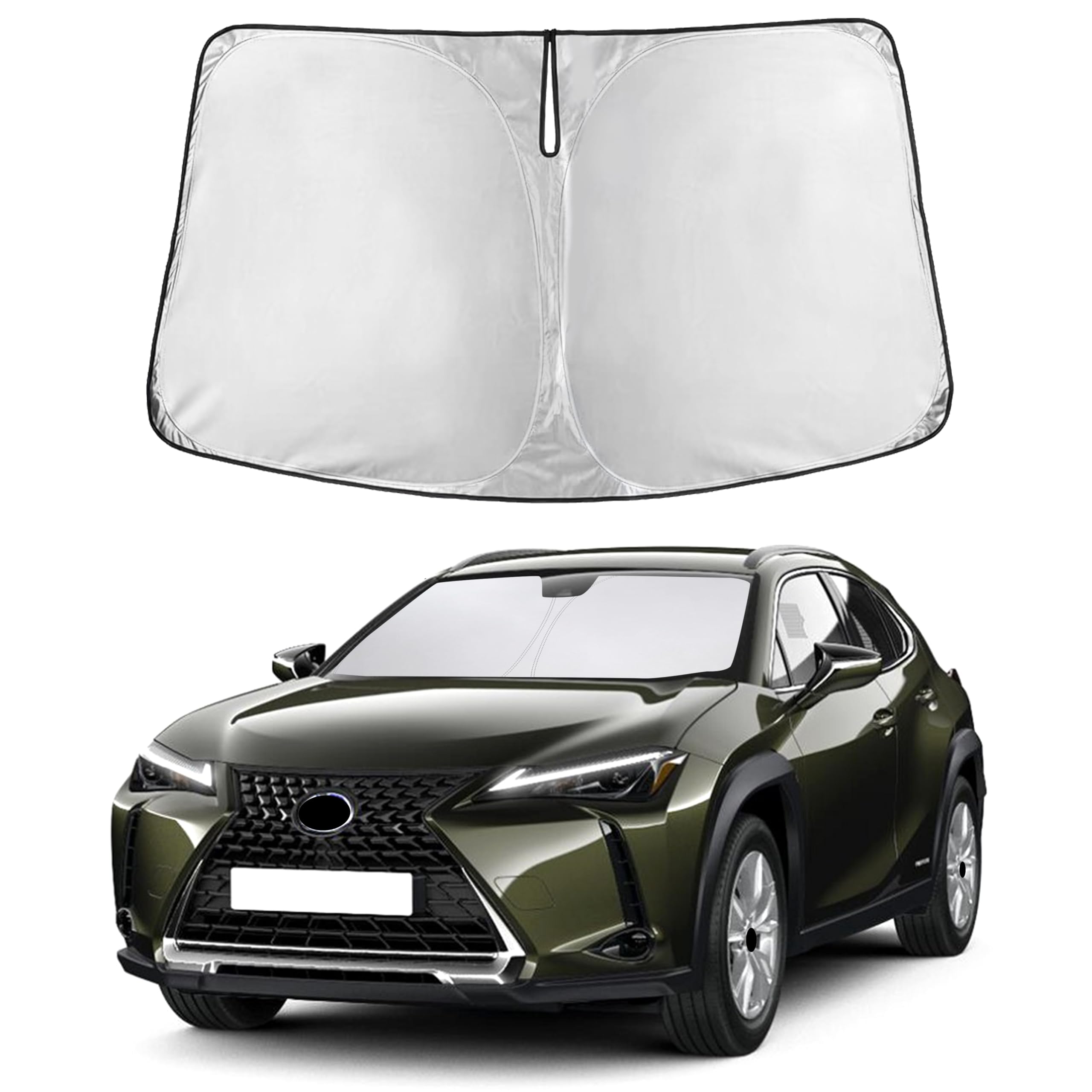 Autovir Windshield Sun Shade Fit for 2019-2024 2025 2026 Lexus UX Sunshade, Front Car Window Shades Sun Visor, Blocks UV Rays & Heat, Car Accessories Fit for Lexus Ux 2019-2026