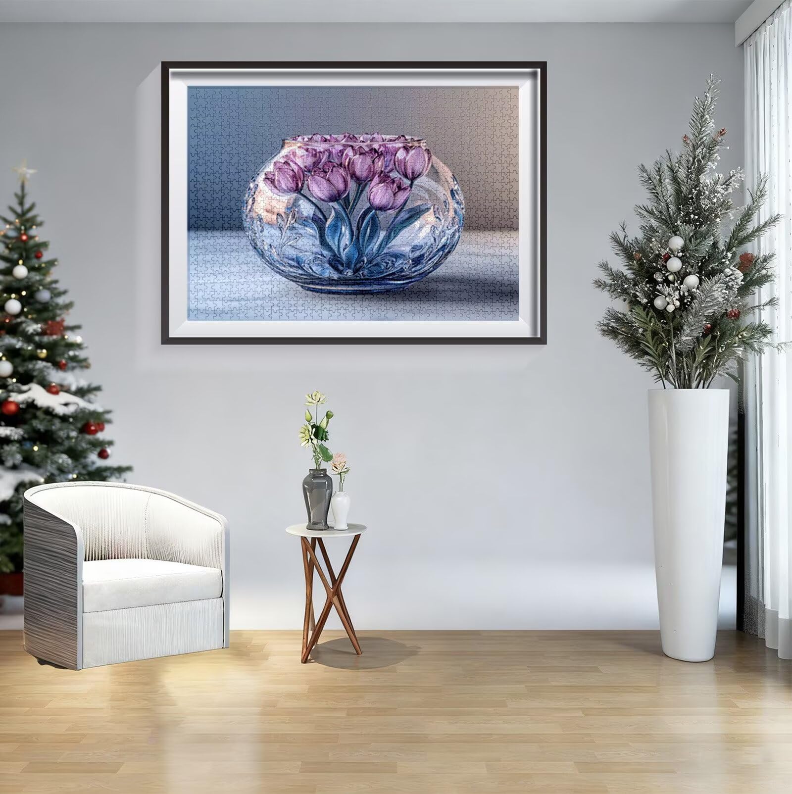 Puzzle 4000 Pièces Fleur, Puzzle 4000 Pièces Adultes et Enfants, Puzzles Bois avec Une Boîte d'emballage Exquise, Jeu Éducatif Puzzles Rêve, Noël Decoration Maison, Cadeau Femme, Cadeau Homme H-1918