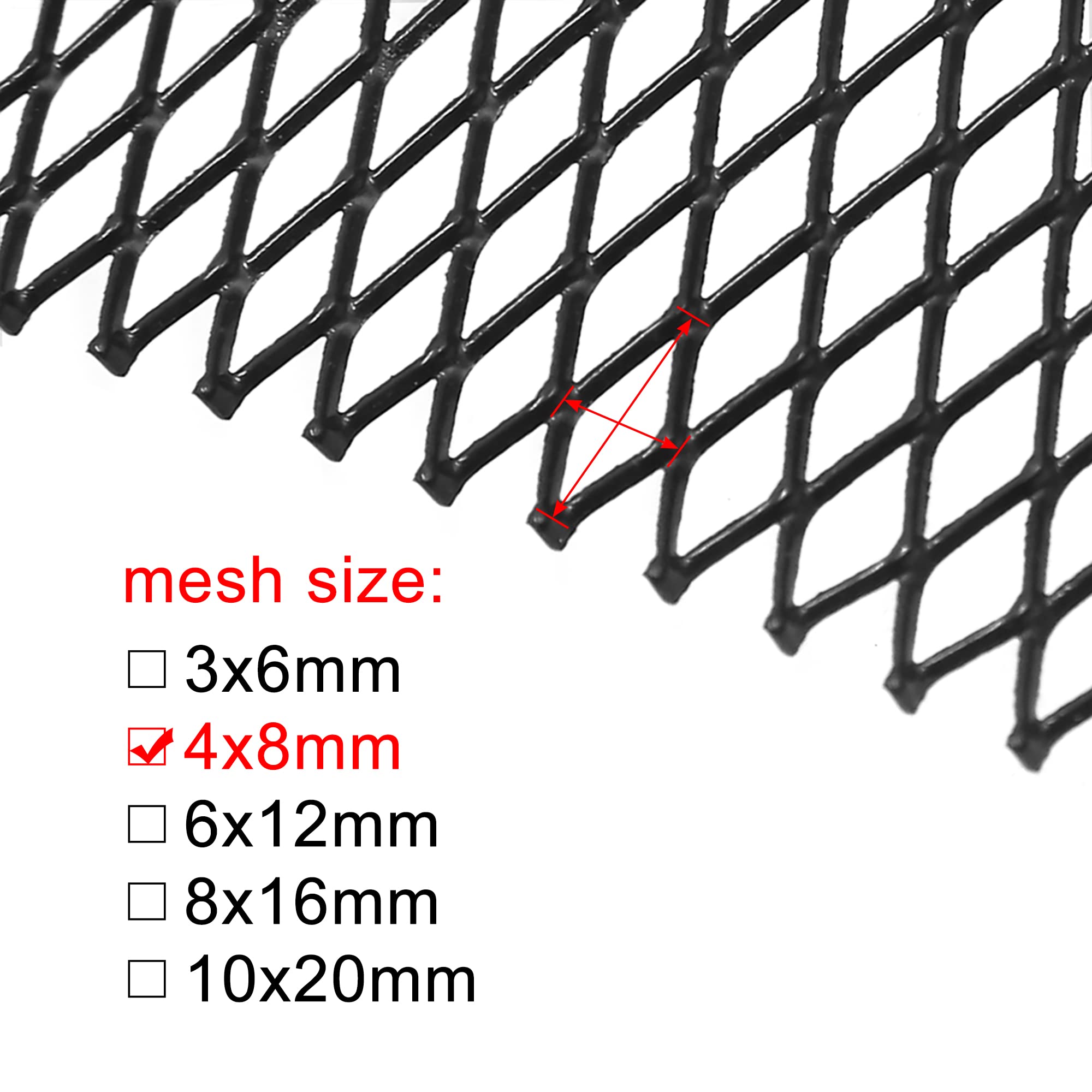 Grille De Calandre Aluminium 102x33 Cm - Personnalisable, Pour Pare-chocs, Capot, Prises D'air, Protection Et Style - 2