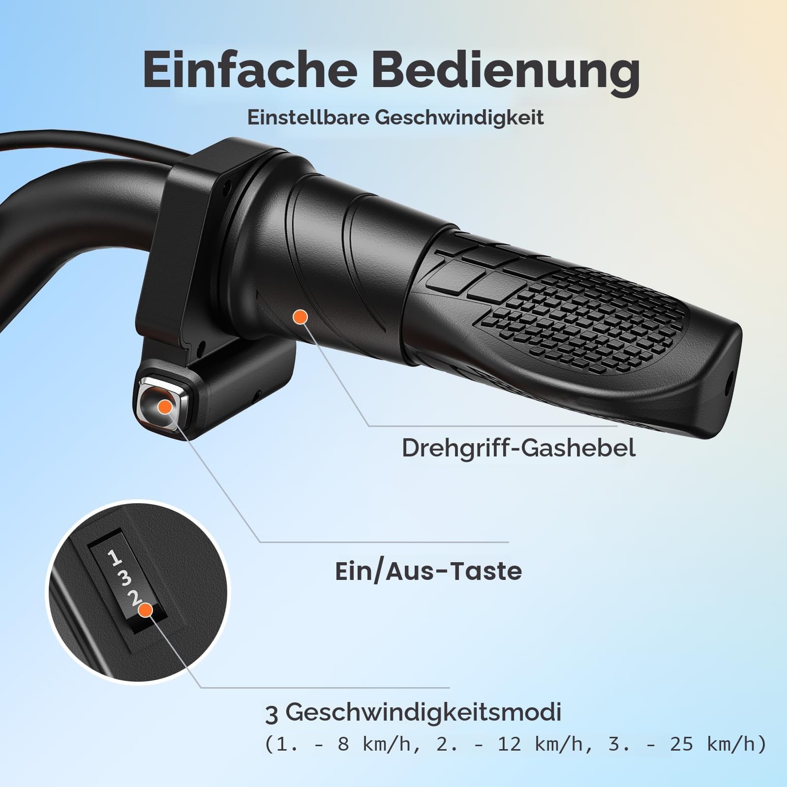MileRocket 1 Kinder-Elektromotorrad für 4–10 Jahre, 8/12/25 km/h Geschwindigkeitsregelung, 36V 4Ah Akku, 20 km Reichweite, Pocketbike mit Doppelaufhängungg