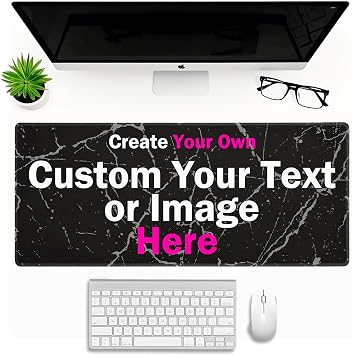 Personalised Mouse Mat with Photo Large Custom Computer Desk Mat Picture Logo Text XL/XXL Personalized Keyboard Mouse Mat Non-Slip for Computer Office Supplies
