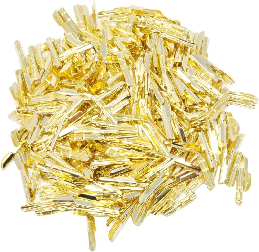 Mandala Crafts 0.9 Inch 500 Gold Tone Elastic Barbed Cord Metal Ends image 4