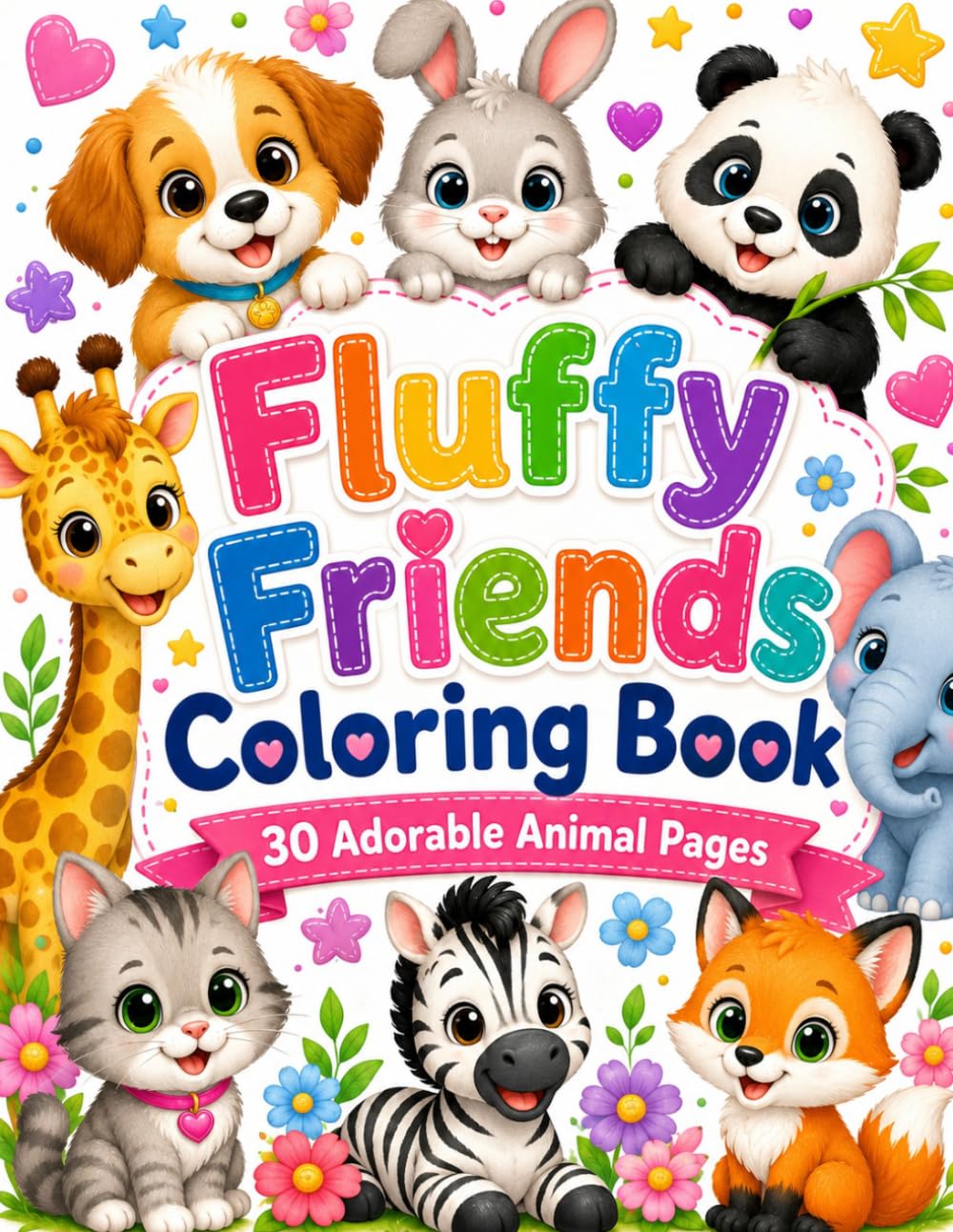 Fluffy Friends Coloring Book