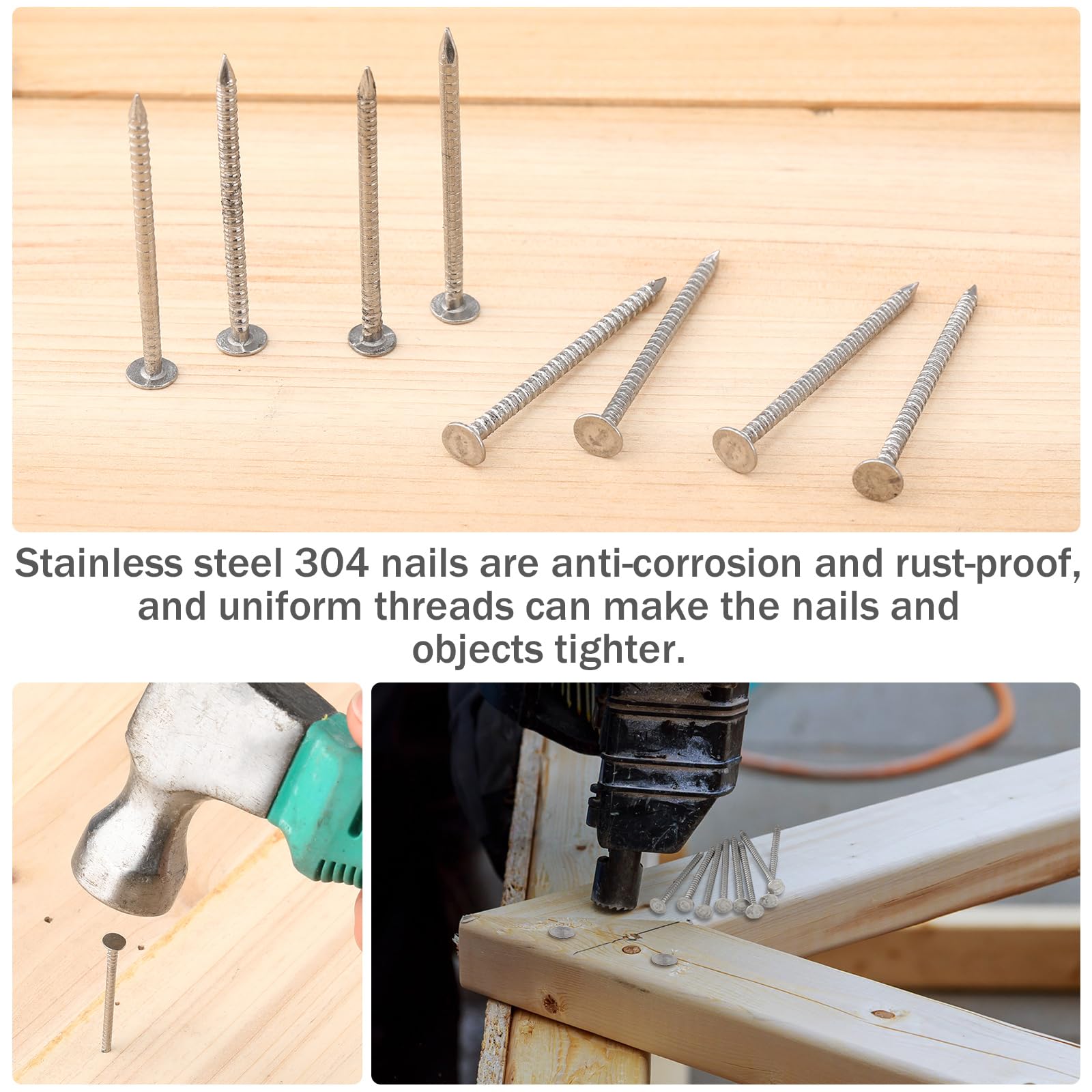 Stainless Steel Roofing Nails - 2 lbs -3 Stainless Steel Roofing Nails - 2 lbs -3