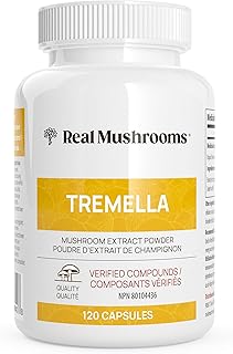 Tremella Mushroom Extract by Real Mushrooms, Mushroom Supplements for Immunity Support, Brain Support, and Healthy Skin, Vegan, Non-GMO, Verified Levels of Beta-Glucans (120))