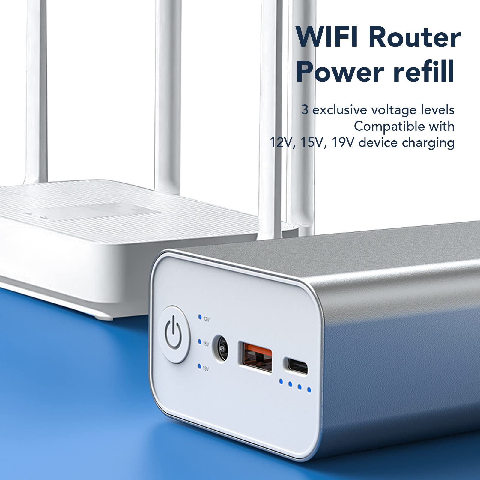 Powerbank 30000mAh, Szybka Przenośna ładowarka PD ze Stopu Aluminium, Przenośny Powerbank 65W z 12V, 15V, 19V 3 Przekładniami Napięciowymi dla 'a, Telefonu z Androidem