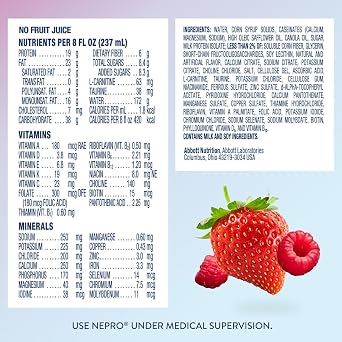 Nepro Nutrition Shake for People on Dialysis, 19g Protein, 420 Calories, Mixed Berry, 8 fl oz, Pack of 24