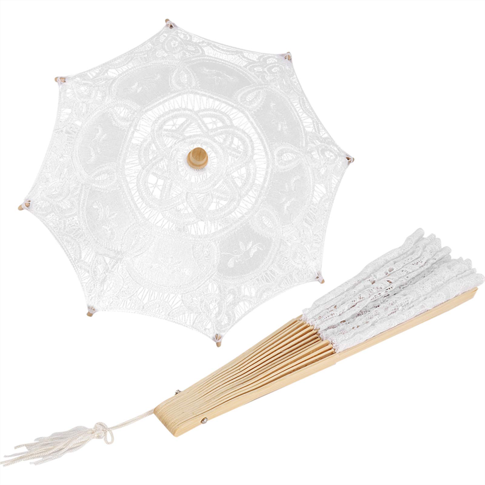 Parapluie de Soleil en Dentelle élégant, Parasol en éventail pour Femmes, Décor de Fête, Accessoire Photo