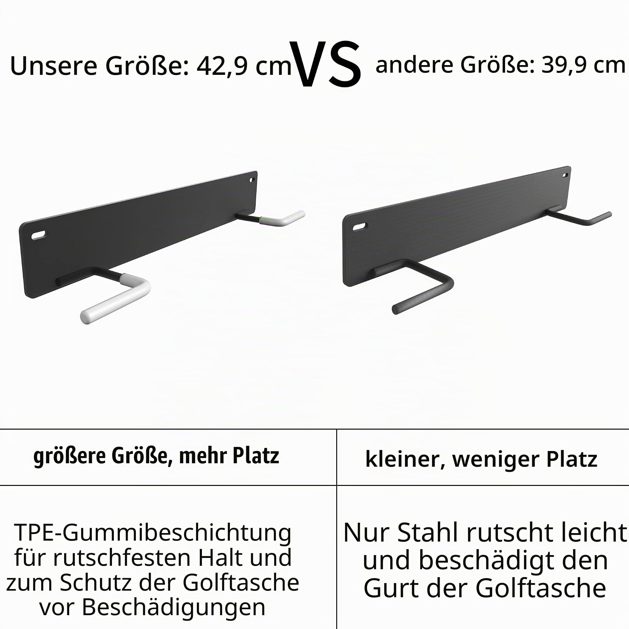 Golftaschen-Wandhalterung, langlebiger Golf-Aufbewahrungs-Organizer, Golftaschen-Aufbewahrungsregal für Garagenwand, Golftaschenaufhänger, Golfschläger-Wandhalterung, Blat Blat Blat