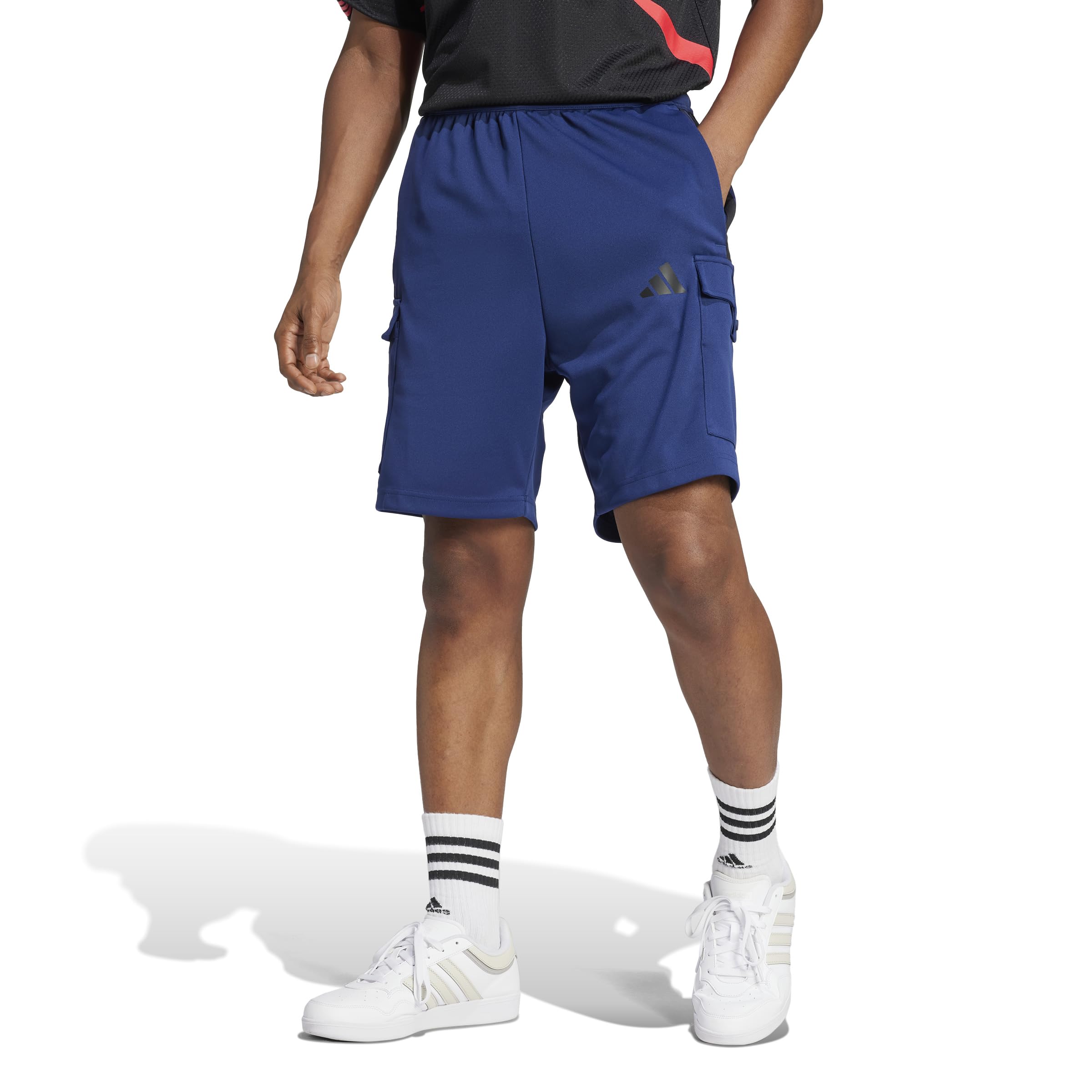 adidas Mens Tiro Drawstring Cargo Shorts Training Athletic Casual Drawstring - Black
