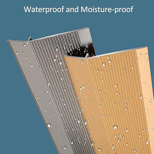 Miniatura 3 de Rampa de entrada para caminantes de tira de transición de piso, tira de transición desigual de piso negro plateado, gris dorado, tira de transición