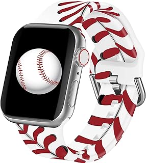 Acestar Double Sided Watchbands Compatible with Apple Watch Band 49mm 46mm 45mm 44mm 42mm(Series 3), Silicone Replacement for iWatch Ultra 3/Ultra 2/Ultra/SE 2/SE/ Series 11 10 9 8 7 6 5 4 3 2 1, Baseball