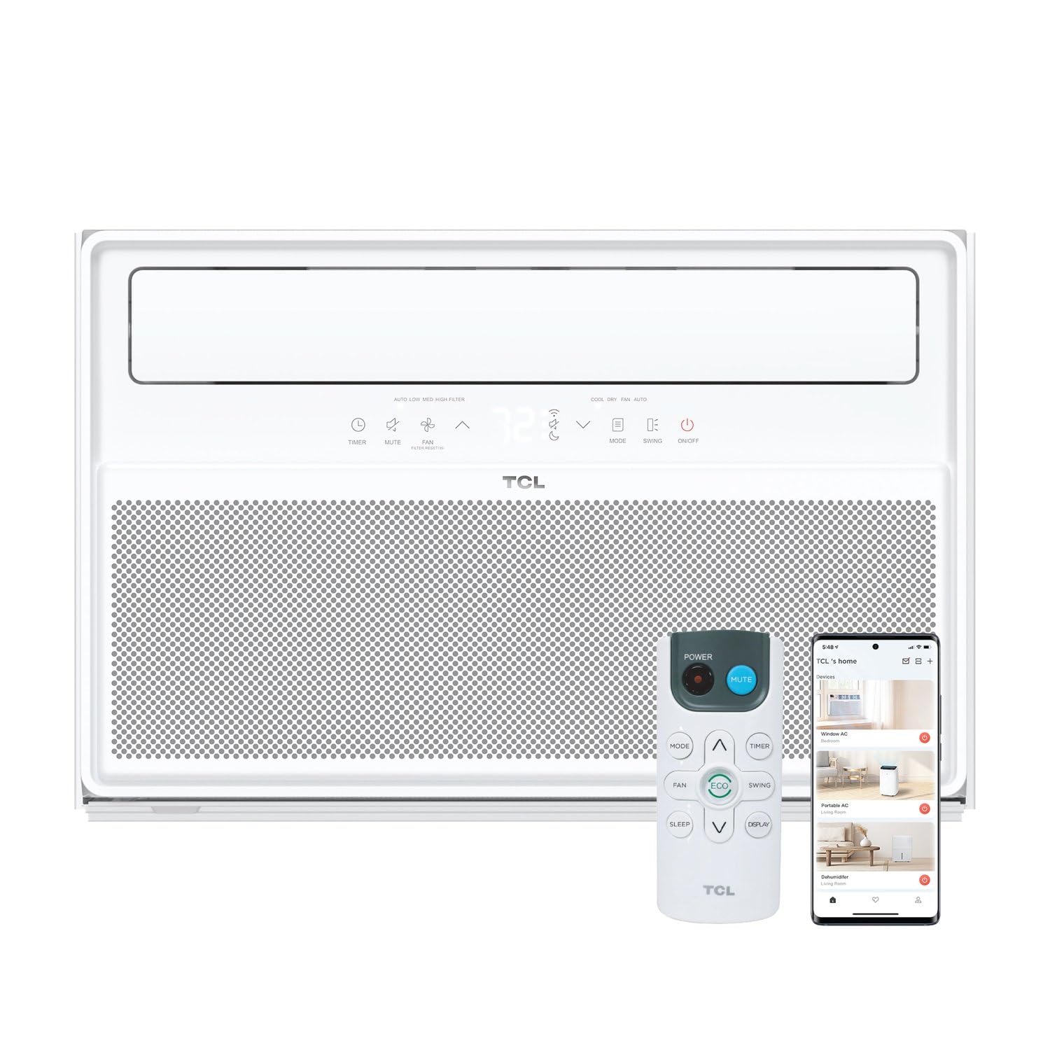 TCL 12000 BTU Q-Series Smart Inverter Window AC with Heat Pump