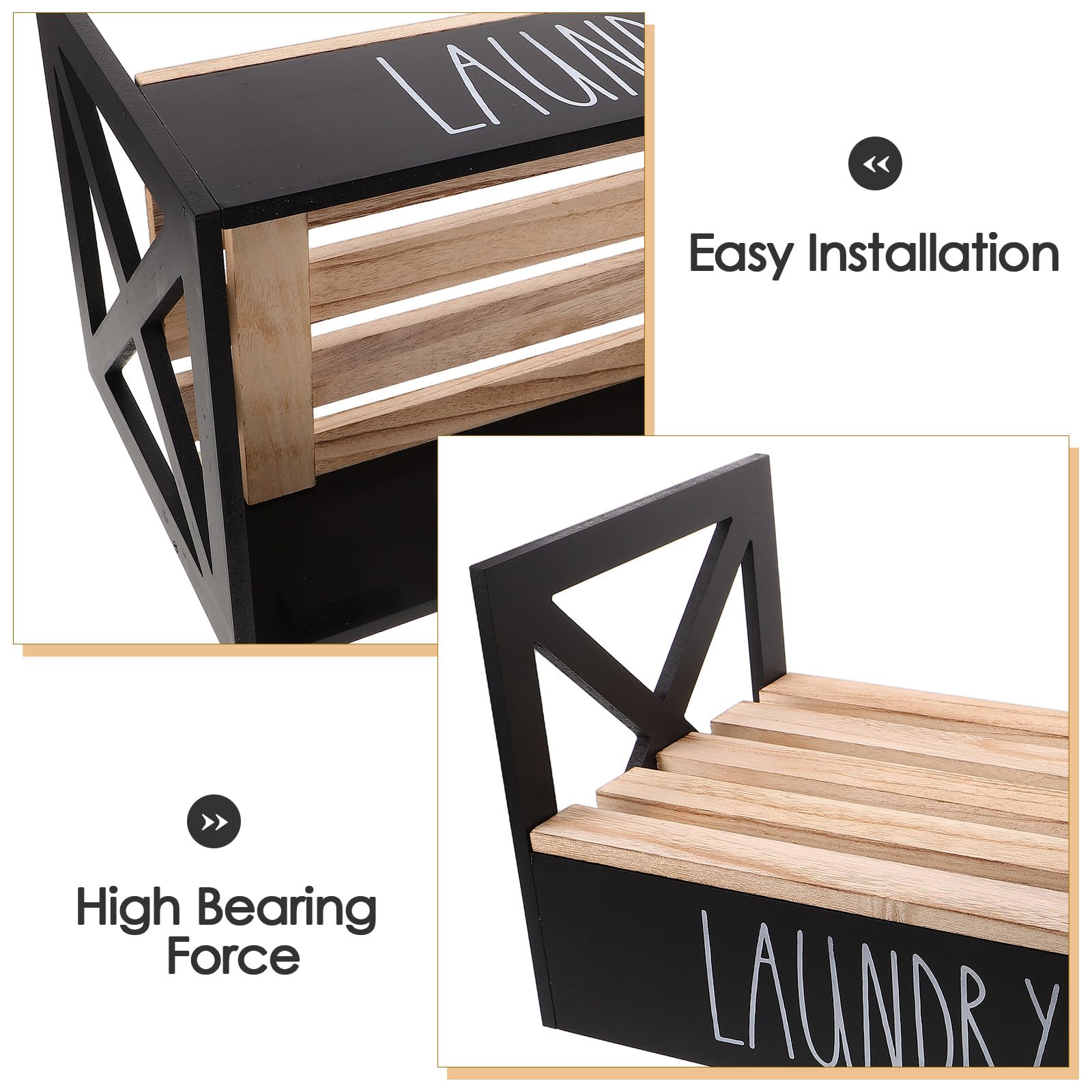 Porta detersivo per la lavanderia - Porta detersivo rustico per la nuova casa, organizer salvaspazio - Accessori indispensabili per l'arredamento in stile rustico