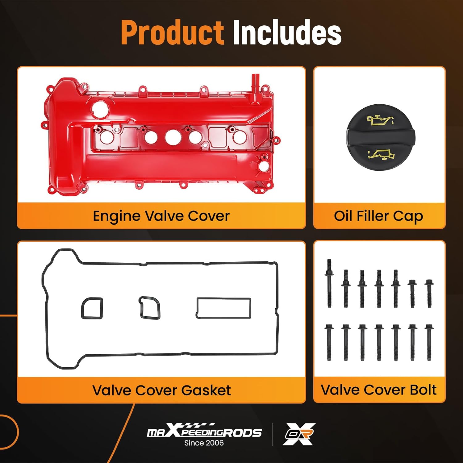 maXpeedingrods Upgraded Aluminum Engine Valve Cover for Ford Escape Focus Transit Connect for Mercury Mariner 2.0L 2.3L 2005-2013 Replacement 4S4Z6582C 4S4Z6582D