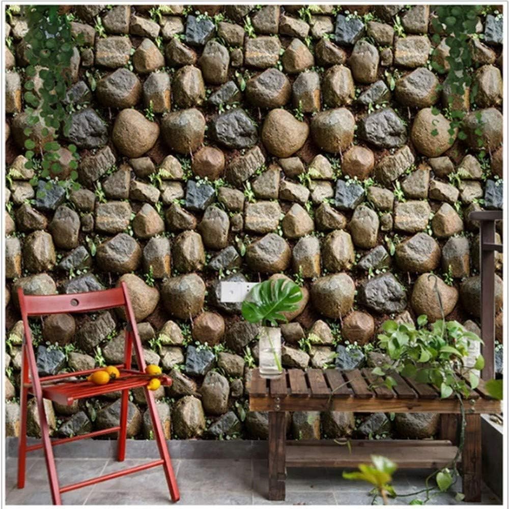 UNIVOCEAN 3D Big Stone Wall Decor PVC Waterproof HD Wall Paper (500 X 45 cm)