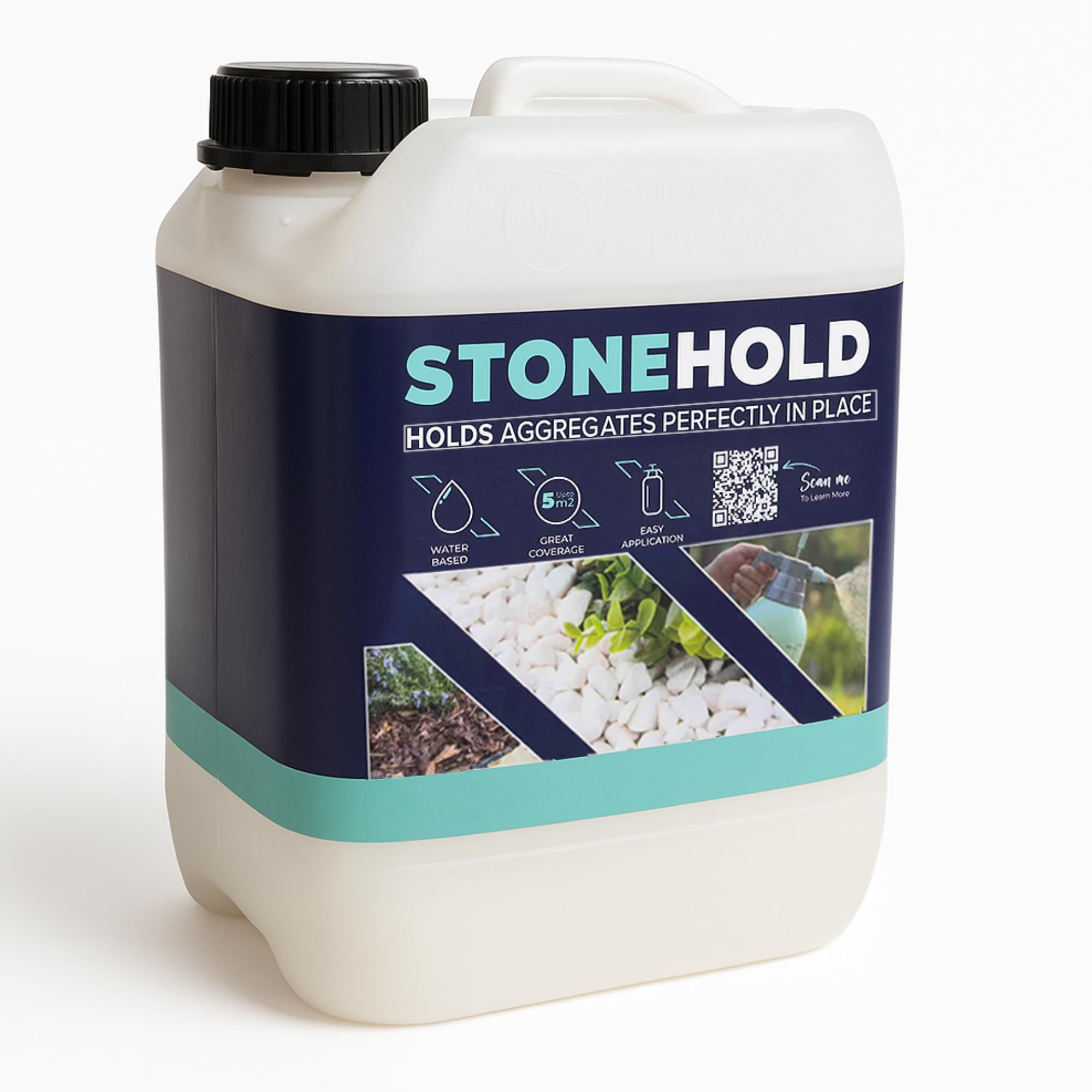 Laeto Gravel Glue Concentrated 25L | Water-Based Binder for Gravel, Bark, Mulch & Stones | Covers 5–8m² | Pour, Spray or Mix | Ideal for Paths, Borders & Landscaping (2.5L x 10)
