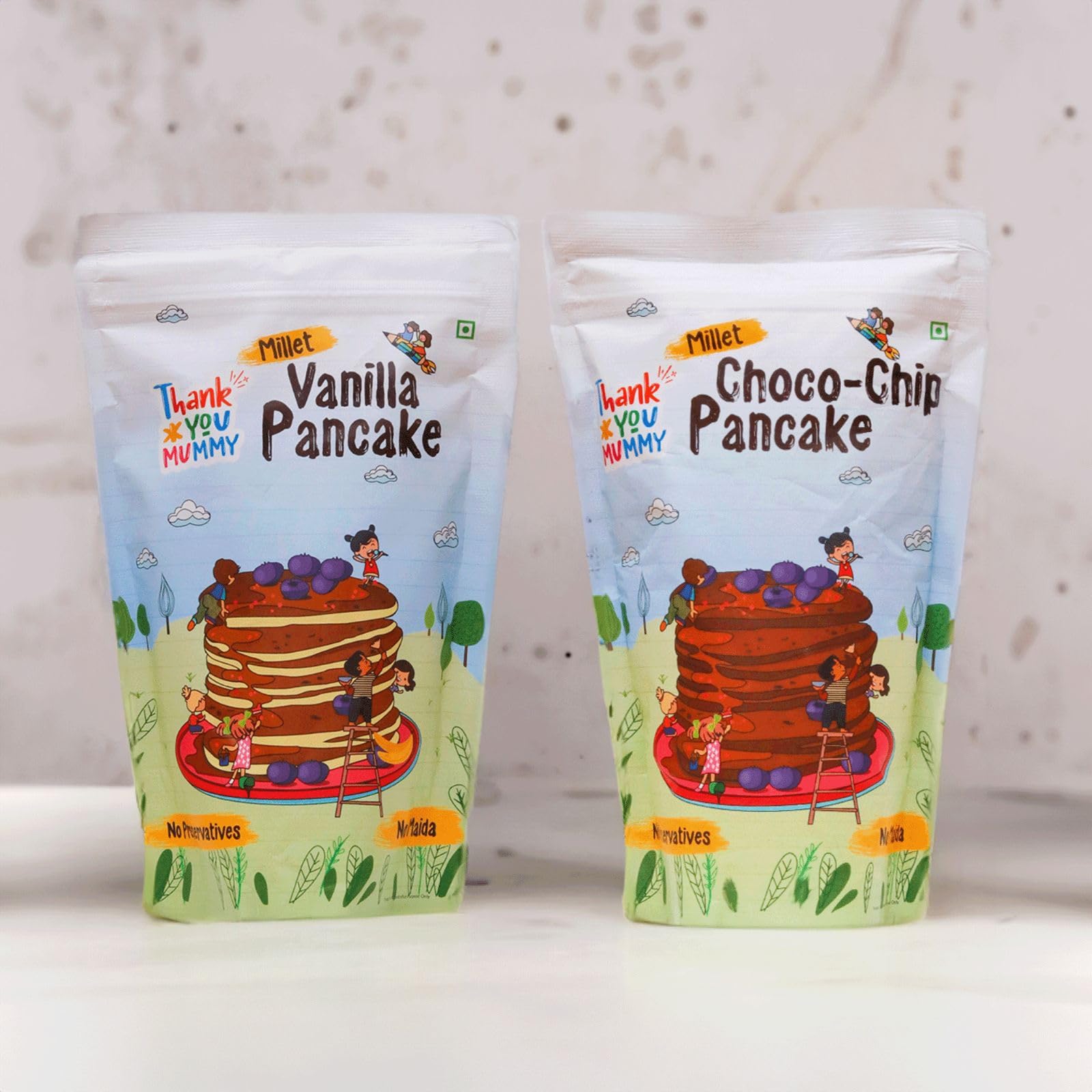 Thank You Mummy Choco and Vanilla Flavour Pancake - (Pack of 2) | Instant Breakfast Mix Made with Ragi, Wheat, and Jowar | No preservatives, No maida, and No Refined sugar | Rich in fiber and calcium. (B0DBLV2F1V) Amazon Price History, Amazon Price Tracker