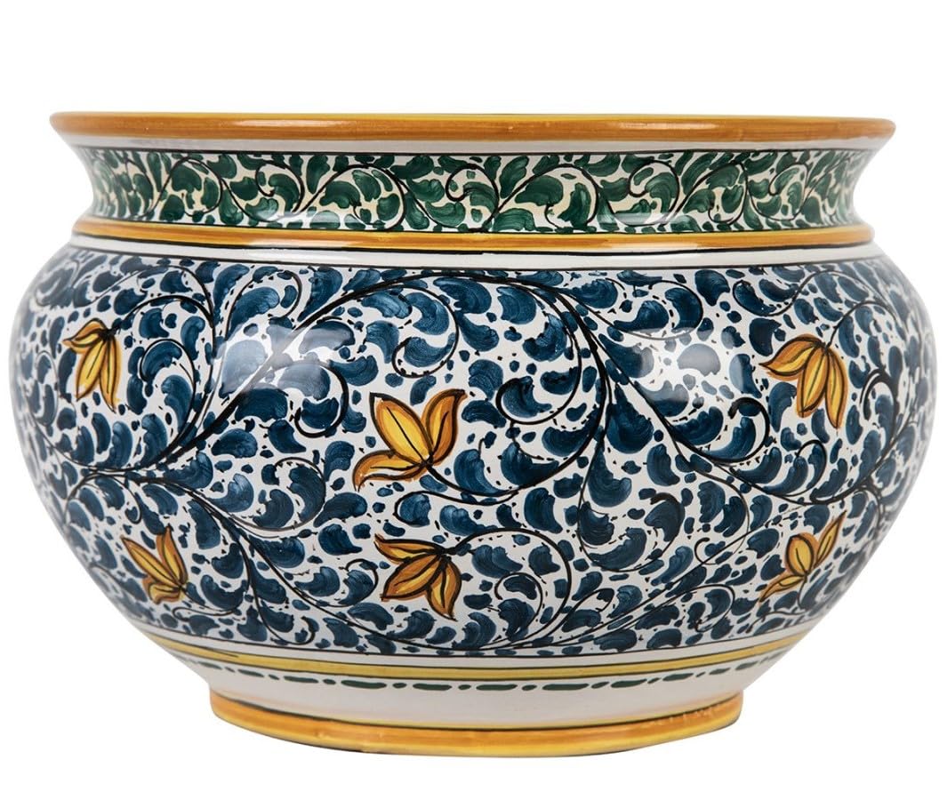 Pot de fleurs en céramique style sicilien pour égayer votre salon