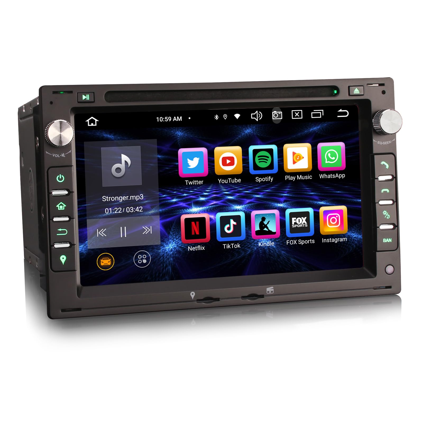 Erisin 7 pollici 8-Core 4GB+64GB Android 13 Autoradio Bluetooth GPS Navigatore per VW Passat Golf 4 Sharan Polo Lupo T5 Skoda Octavia Seat Ibiza 6L CarPlay Android Auto WiFi DSP DAB+CD USB OBD2 FM RDS