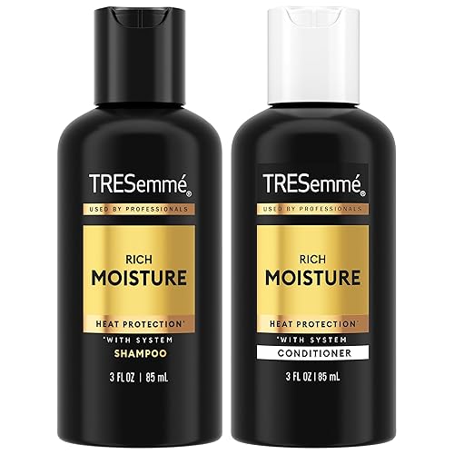 TRESemmé Travel Essentials, Juego de Champú y Acondicionador de Humedad Rica, Desenredante Hidratante para el Cabello con Ácido Hialurónico, 3 Oz c/u