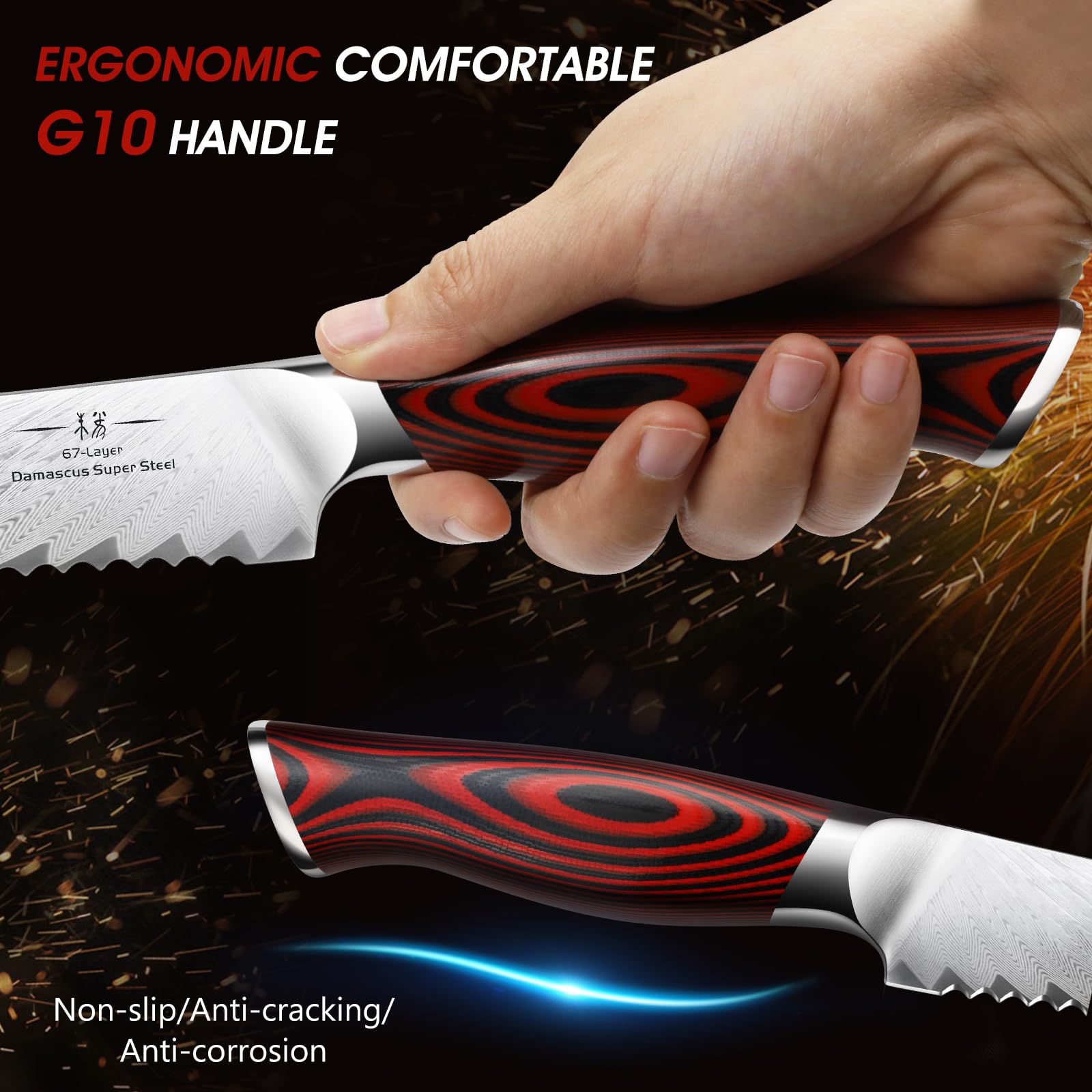 HOSHANHO Damascus Bread Knife - Ultra Sharp -3 HOSHANHO Damascus Bread Knife - Ultra Sharp -3