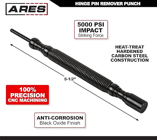 Miniatura 3 de ARES 10063-2 unidades de sacador de pasador de bisagra - mecanizado de precisión CNC - Acabado de óxido negro anticorrosión - 5000 PSI fuerza de
