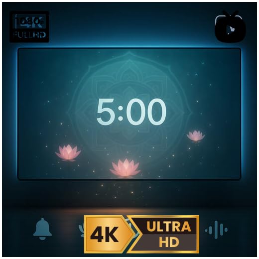 Timer Mindful Minute 4K para Meditação Visual