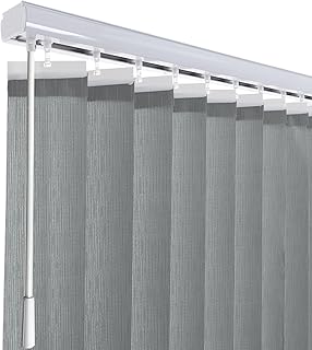 Cordless Fabric Vertical Window Blinds, Sliding Door Blinds & Shades, Pr...