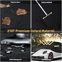 Vista 4 de Funda impermeable de 6 capas para automóvil Porsche 911 1998-2023 (serie 991/992/996/997), todo tipo de clima, 210T, resistente al viento