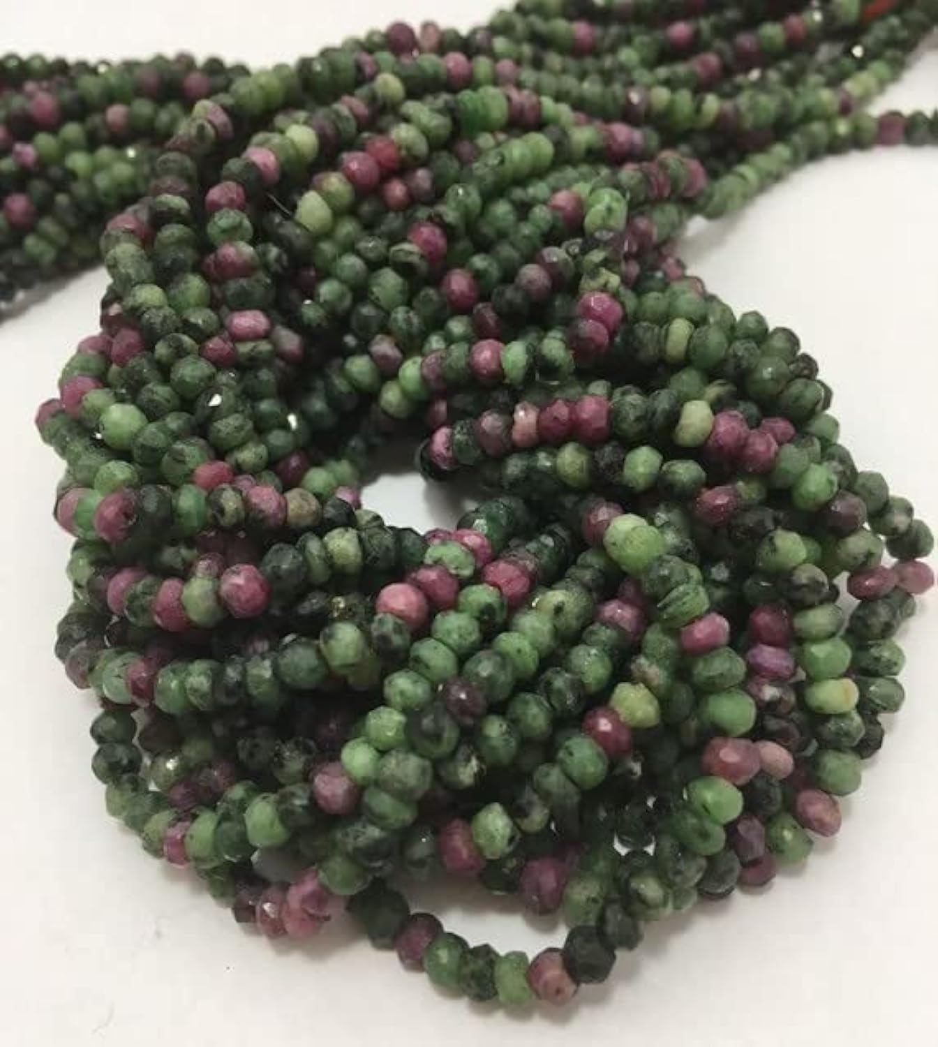 Rubyziosite naturelle perles facettées 3mm pour création de bijoux raffinés haut de gamme