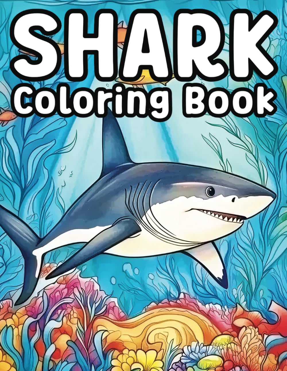 Underwater SHARK Coloring Book for Adults and Teens: A Relaxing and Creative Shark-Themed Coloring Book for Adults and Teens