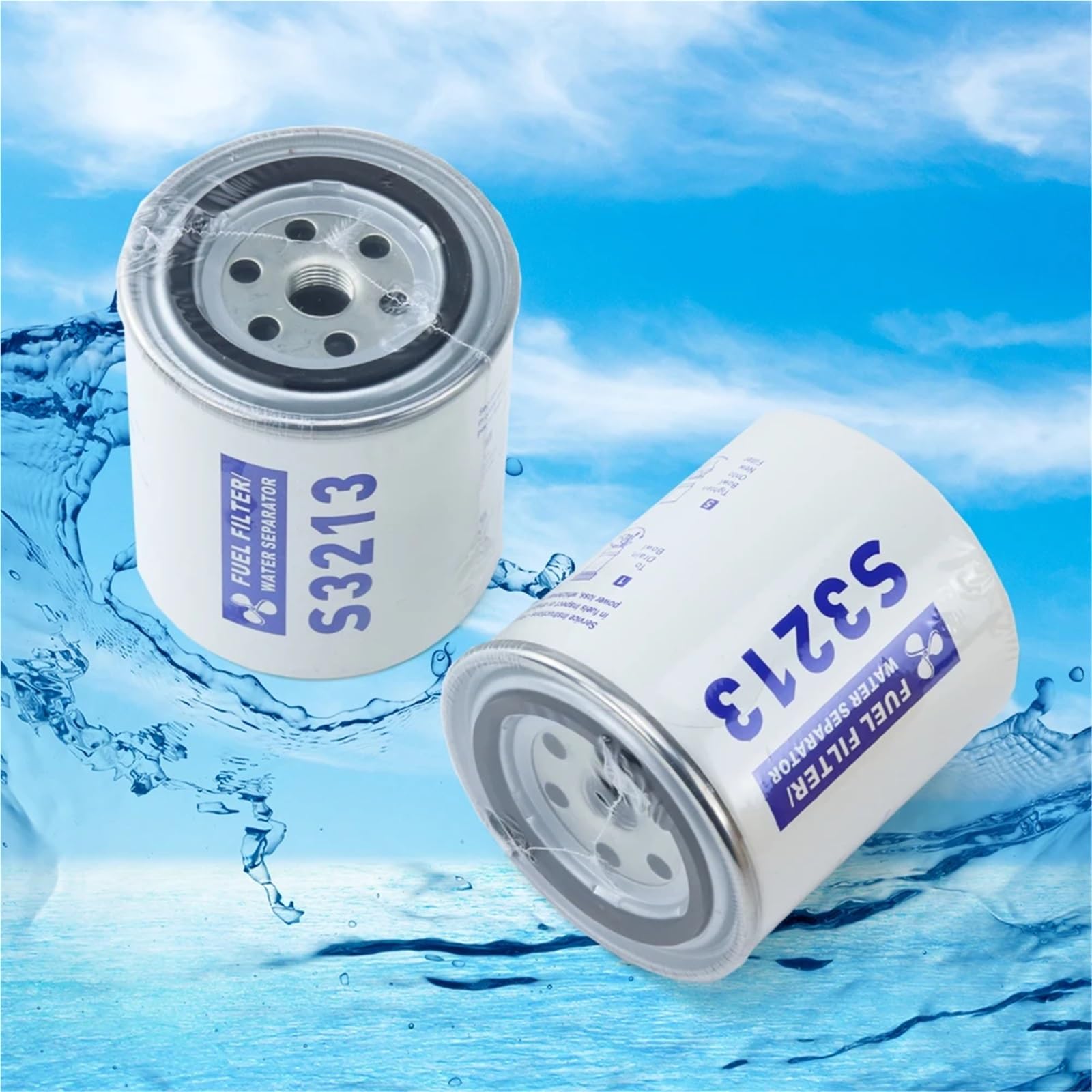 1 pz/2 pz S3213 Elemento filtrante separatore acqua/carburante con O-ring for motori fuoribordo NPT da 3/8 pollici 802893Q01 35-809097(2PCS)