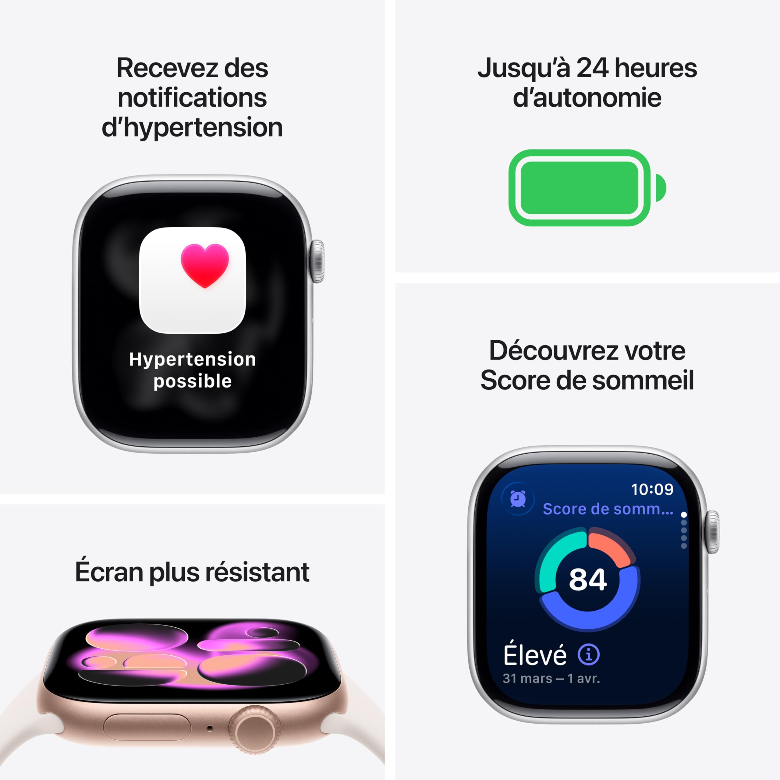 Apple Watch Series 11 [GPS 42 mm] Montre connectée avec boîtier Or Rose et Bracelet Sport Rose Tendre. Score de Sommeil, Moniteur d’activité, Suivi de la santé, écran Toujours activé