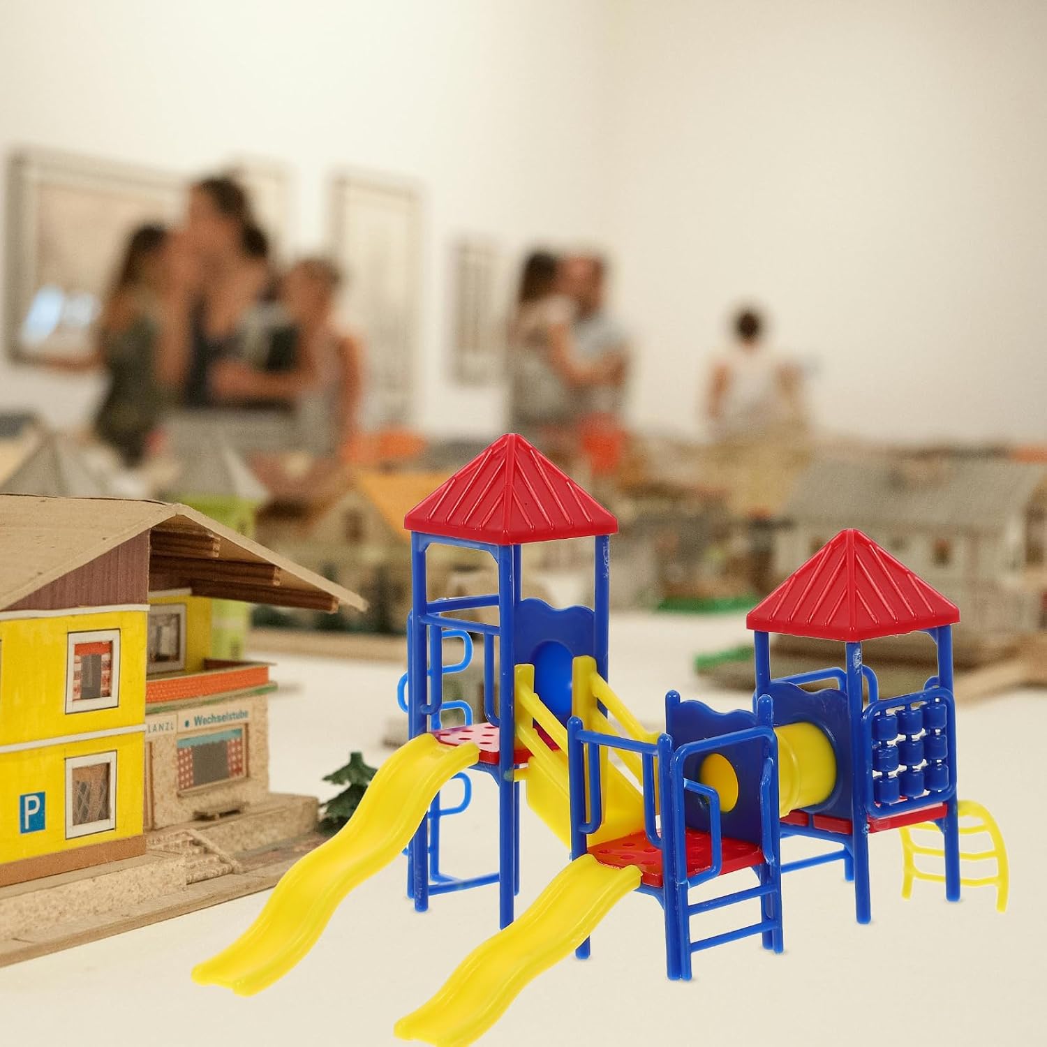 HEMOTON 1 Set Toy Slide Toys Models Miniature Decor Doll House Mini Ornament Mini Playground Sand Table Material Doll House Crafts Home Ornaments Model Material Child Outdoor Plastic