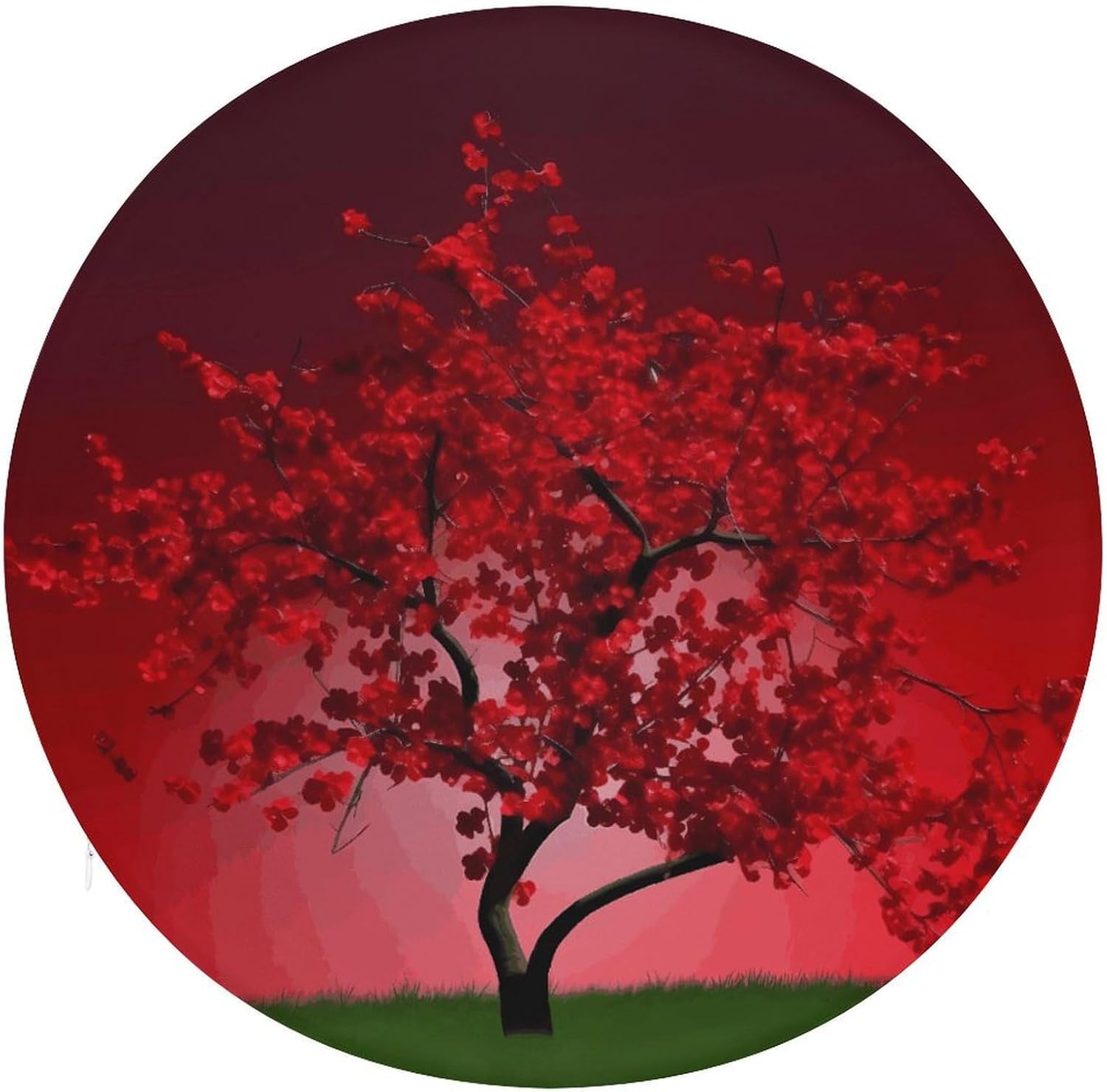 Red Cherry Blossom Chair Cushions Floor Pillow Chair Pad
