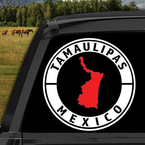Miniatura 1 de Tamaulipas - Calcomanías de vinilo de México para trocas calcomanias para camión o auto de Estados mexicanos (5 pulgadas, Tamaulipas)