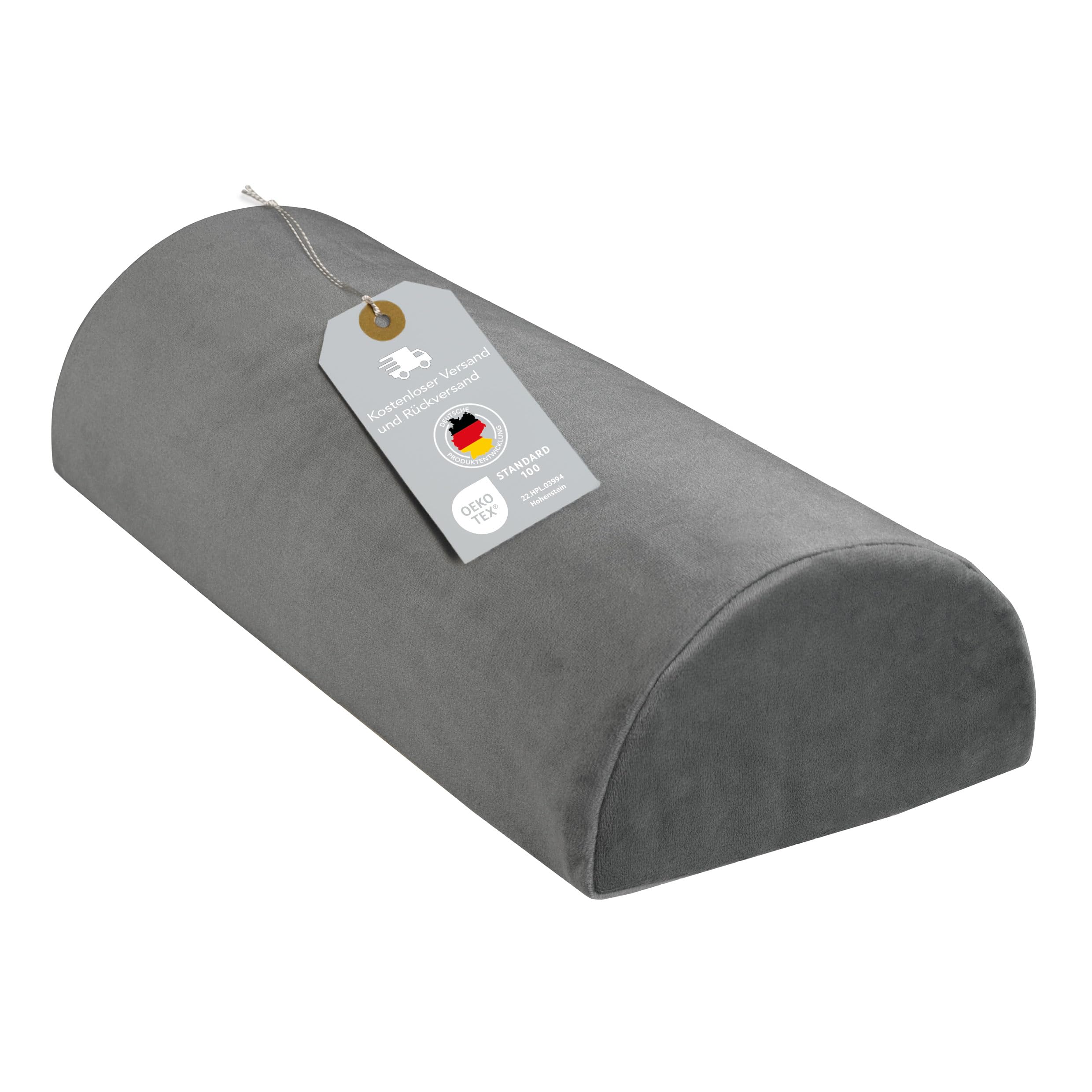 XDREAM bequemes Kniekissen für Seitenschläfer | Orthopädisches Beinkissen aus Memory Foam zur Entlastung von Knie und Rücken | Halbnackenrolle, Nackenrolle, Lendenkissen |Waschbarer Überzug