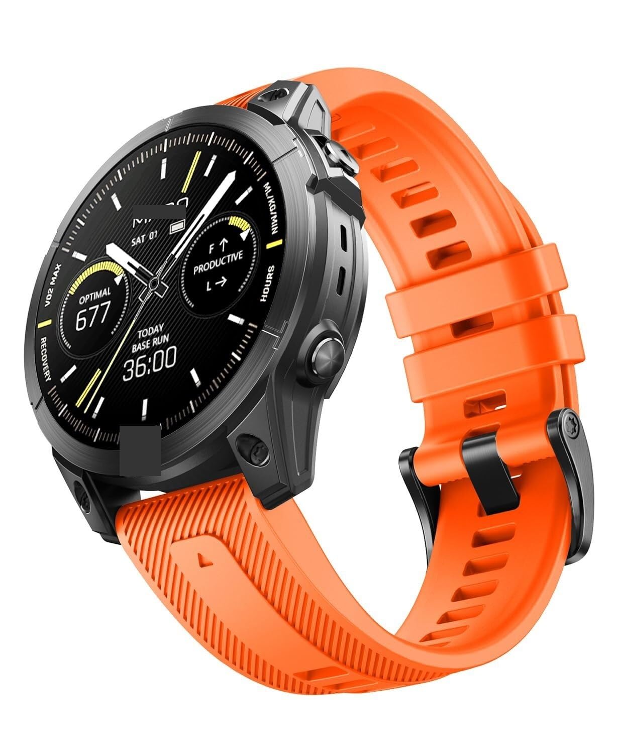 Pasek do zegarka Fenix 8 o szerokości 22 mm, miękki silikonowy pasek do zegarka Fenix 5 Plus, Fenix 6, Fenix 6 Pro, Fenix 7, exip, Forerunner 935, 945, Approach S60, Quatix 5