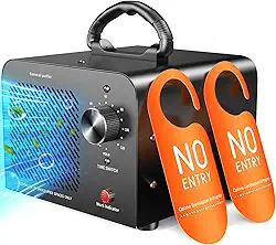 Gerador de ozônio 48.000 mg, remoção de odor de máquina de ozônio comercial, desodorizador purificador de ar ionizador de O3 de alta capacidade, mini portátil para carro, casa, fumaça, animais de