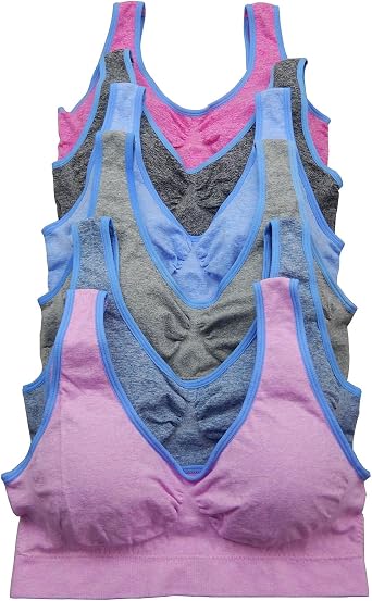 Women Bras 6 Packs Seamless Top Sports Bra 25064 Free